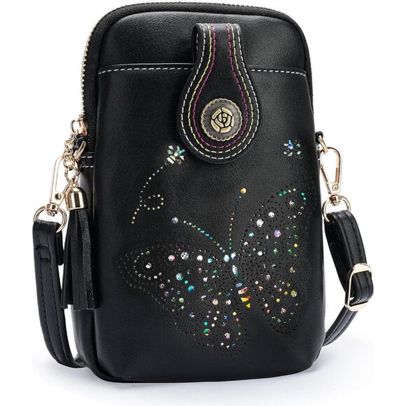 Handbags - Small Crossbody Bag Women Lightweight Mini Cell Phone Purse with Tassel